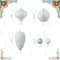 Glitzhome® 18 Pack Elegant Silver Deluxe Large Shatterproof Ornaments